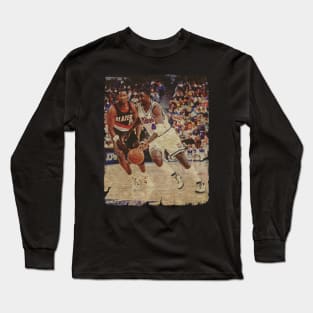 The Wizard Driving on The Late Great Jerome Kersey Long Sleeve T-Shirt